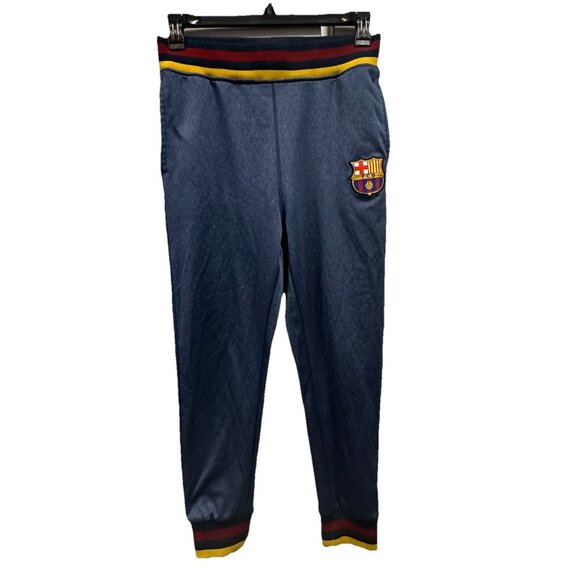 FC Barcelona Official Jogger Pants Men’s M Blue Elastic Waist Cuffed FCB Crest - Picture 1 of 8